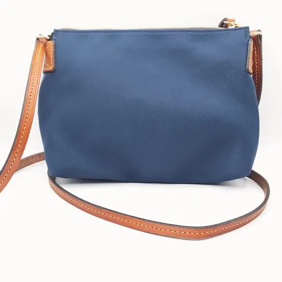 Dooney & Bourke Women’s Shoulder Bag Navy Nylon Leather Trim Crossbody Small - Picture 6 of 11
